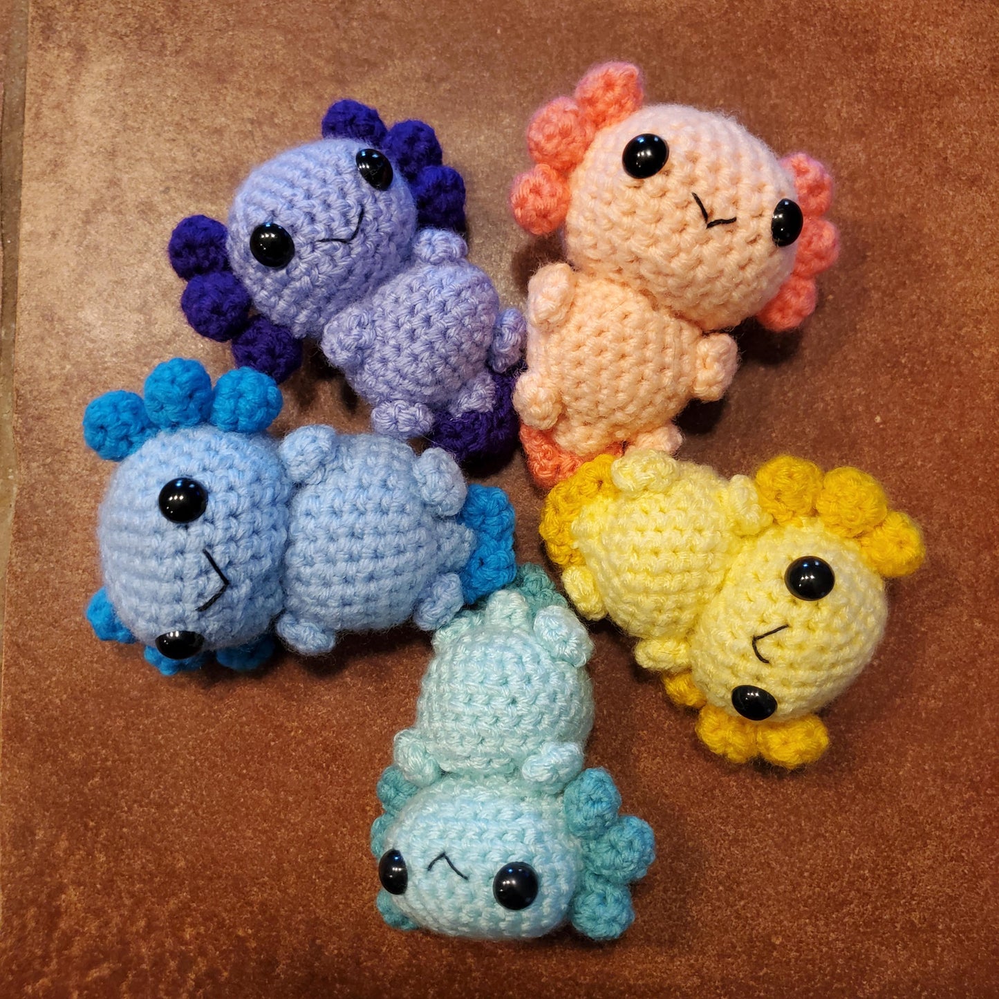 Rainbow Axolotl Amigurumi