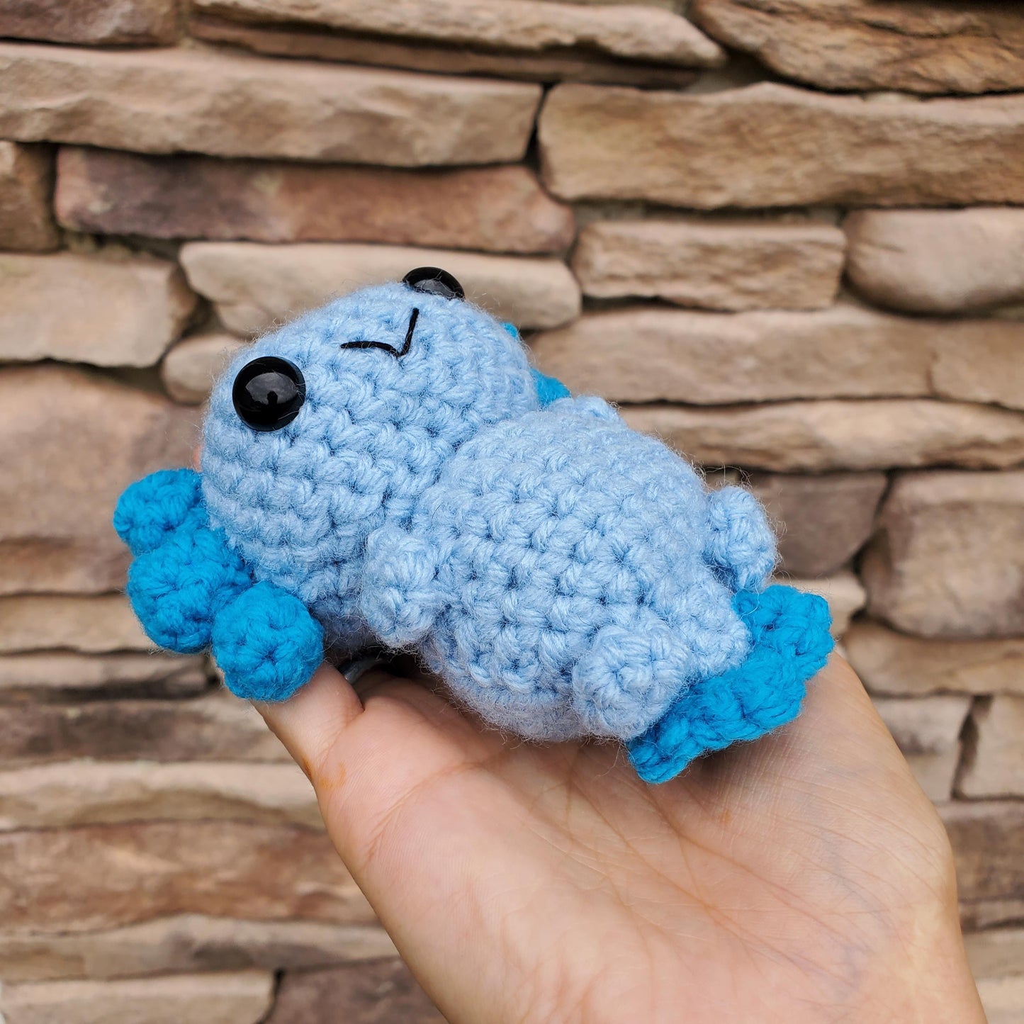 Rainbow Axolotl Amigurumi