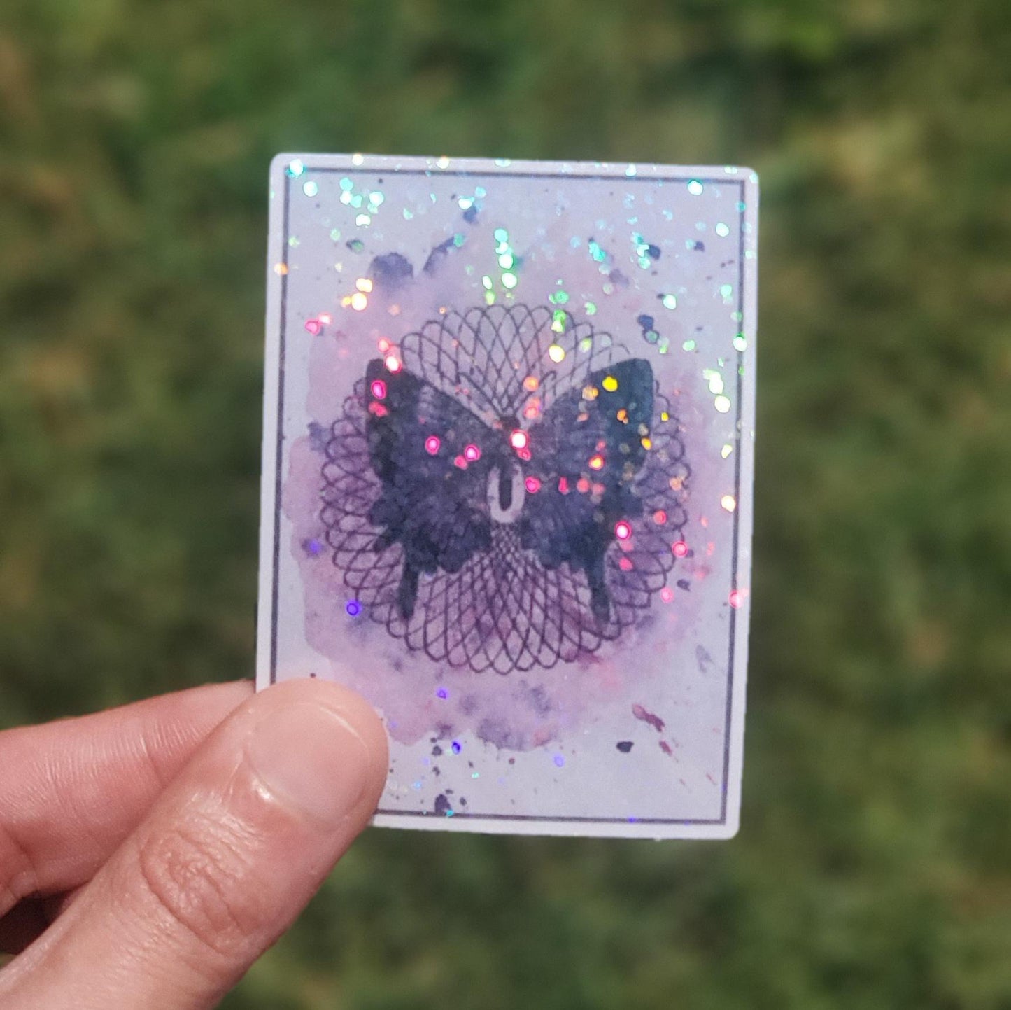 Glitter Butterfly Stickers | Watercolor