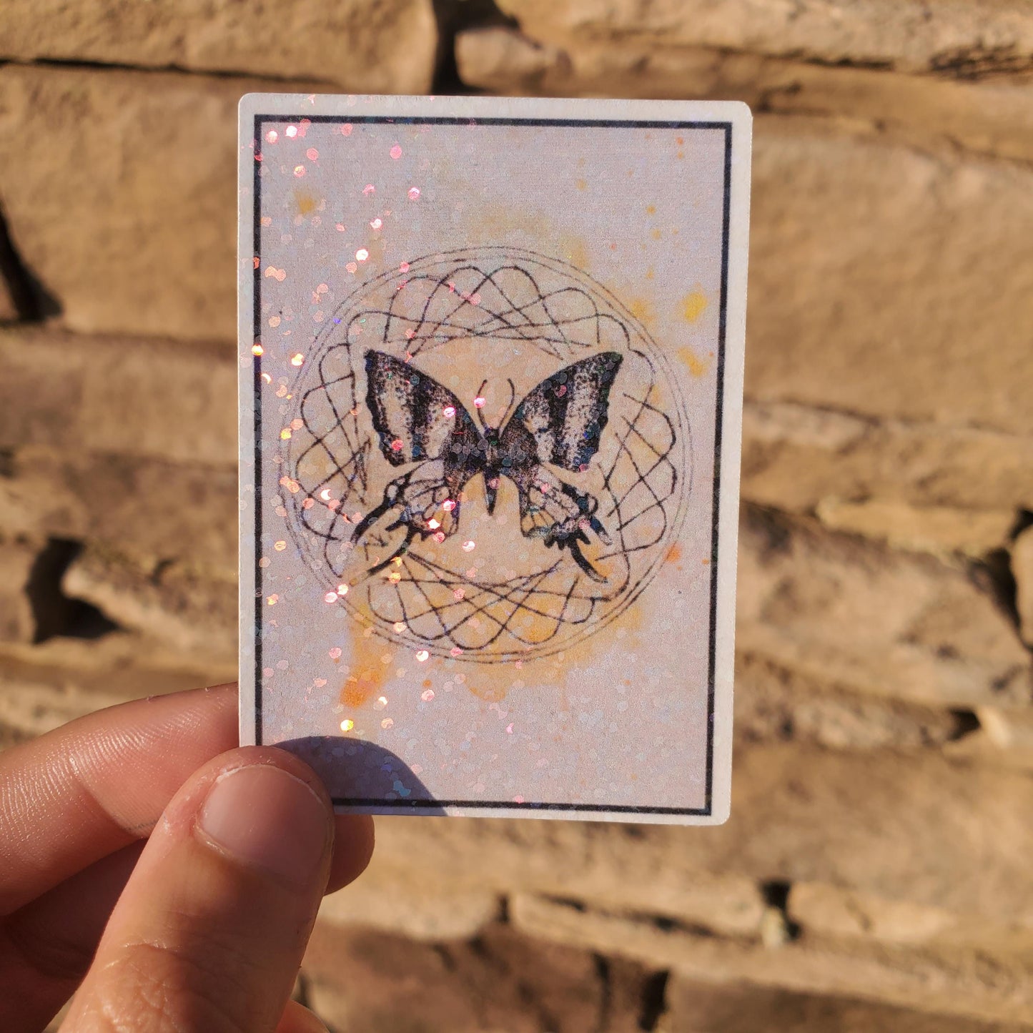 Glitter Butterfly Stickers | Watercolor