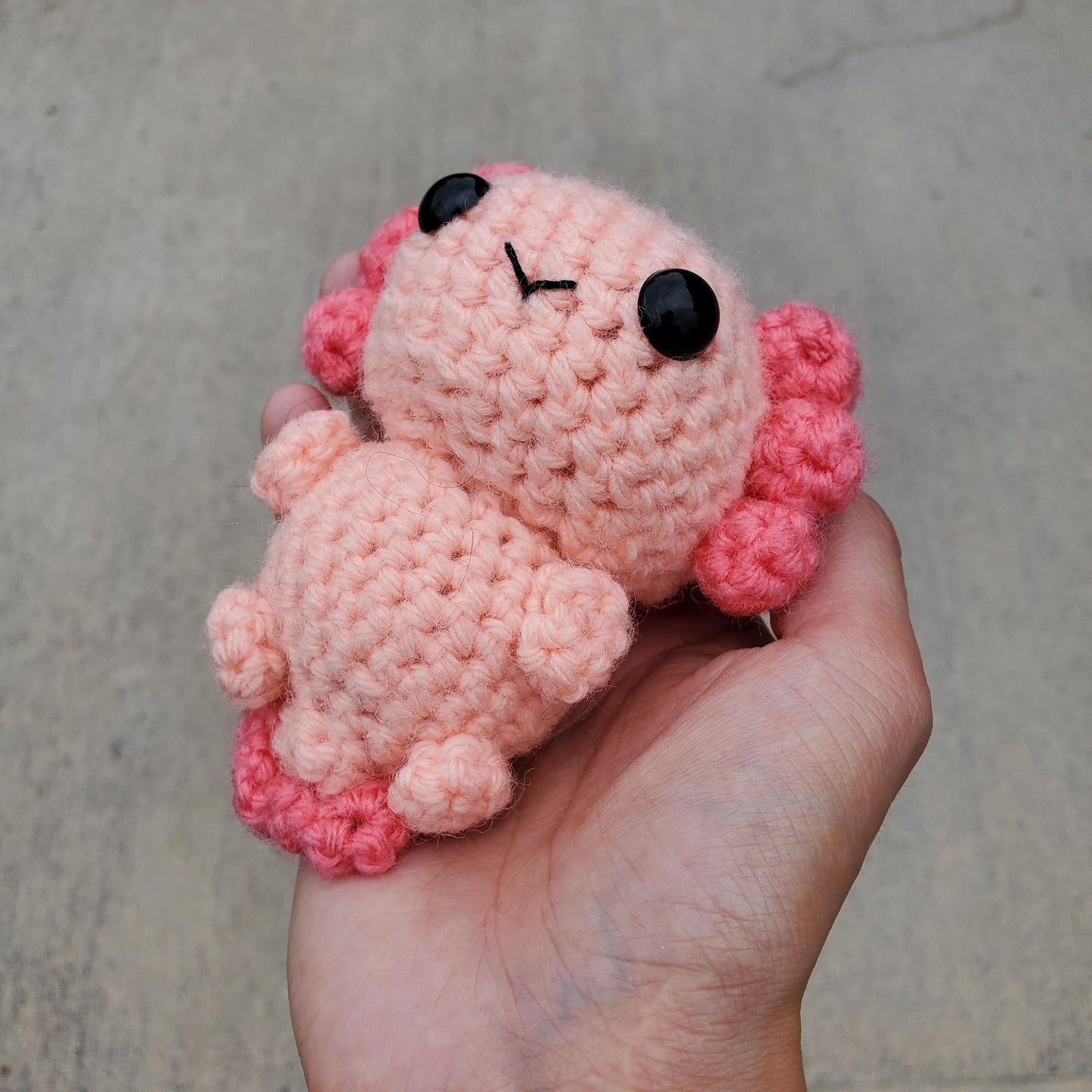 Rainbow Axolotl Amigurumi
