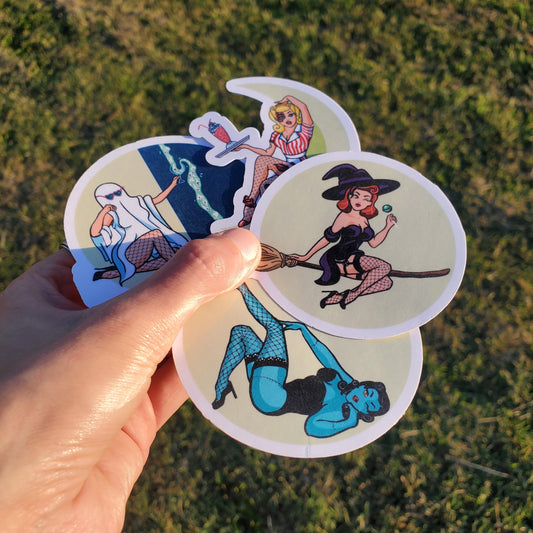 Scary Delights Collection | Spooky Halloween Pinup Stickers