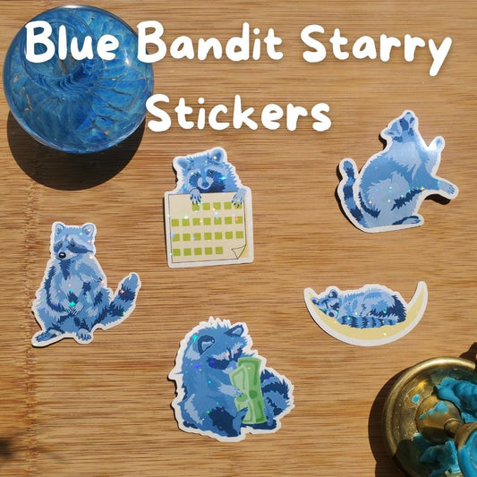 Blue Bandit Vinyl Raccoon Stickers