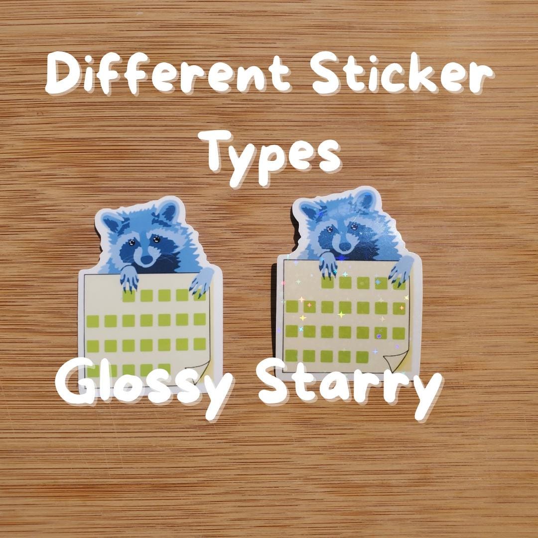 Blue Bandit Vinyl Raccoon Stickers