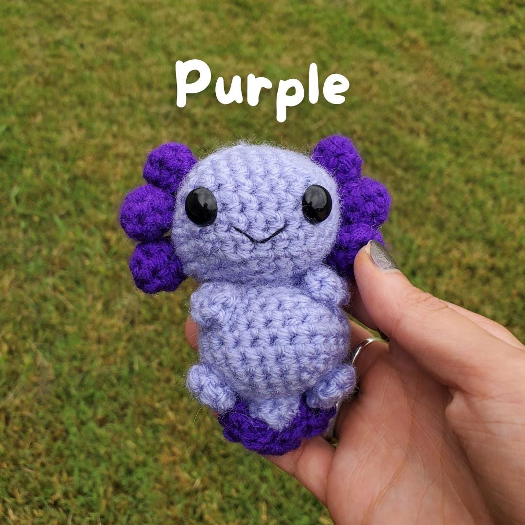 Rainbow Axolotl Amigurumi