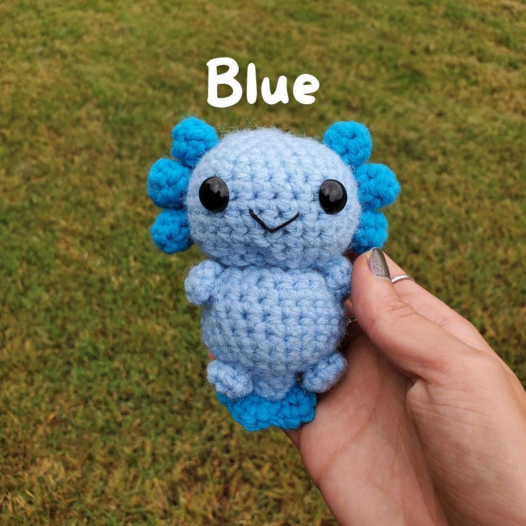 Rainbow Axolotl Amigurumi