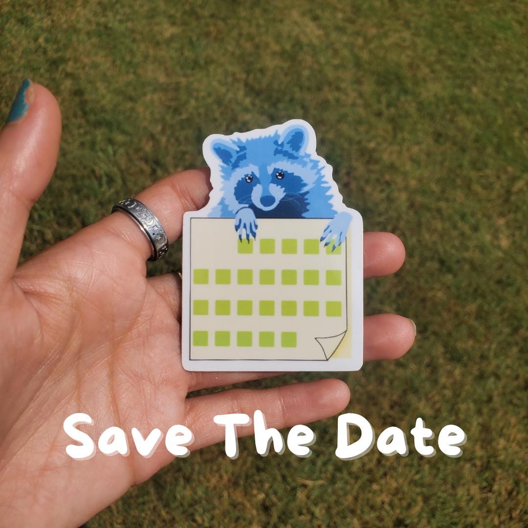 Blue Bandit Vinyl Raccoon Stickers