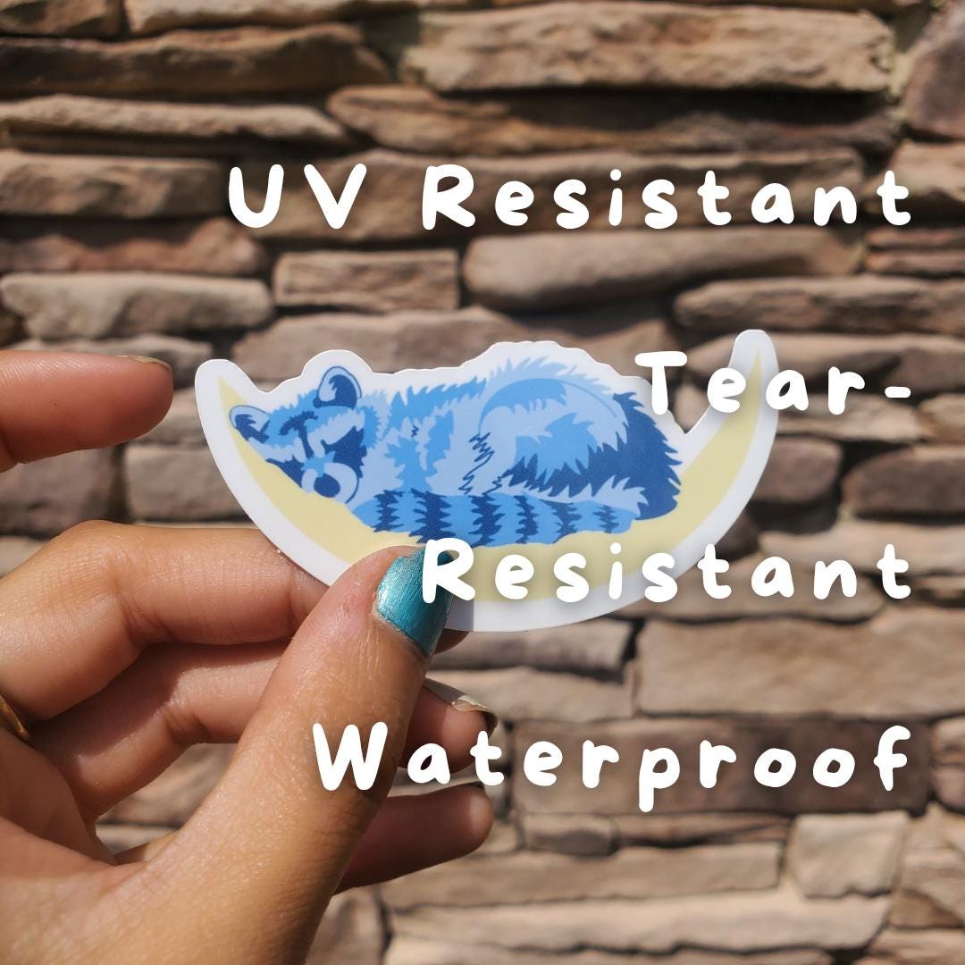 Blue Bandit Vinyl Raccoon Stickers