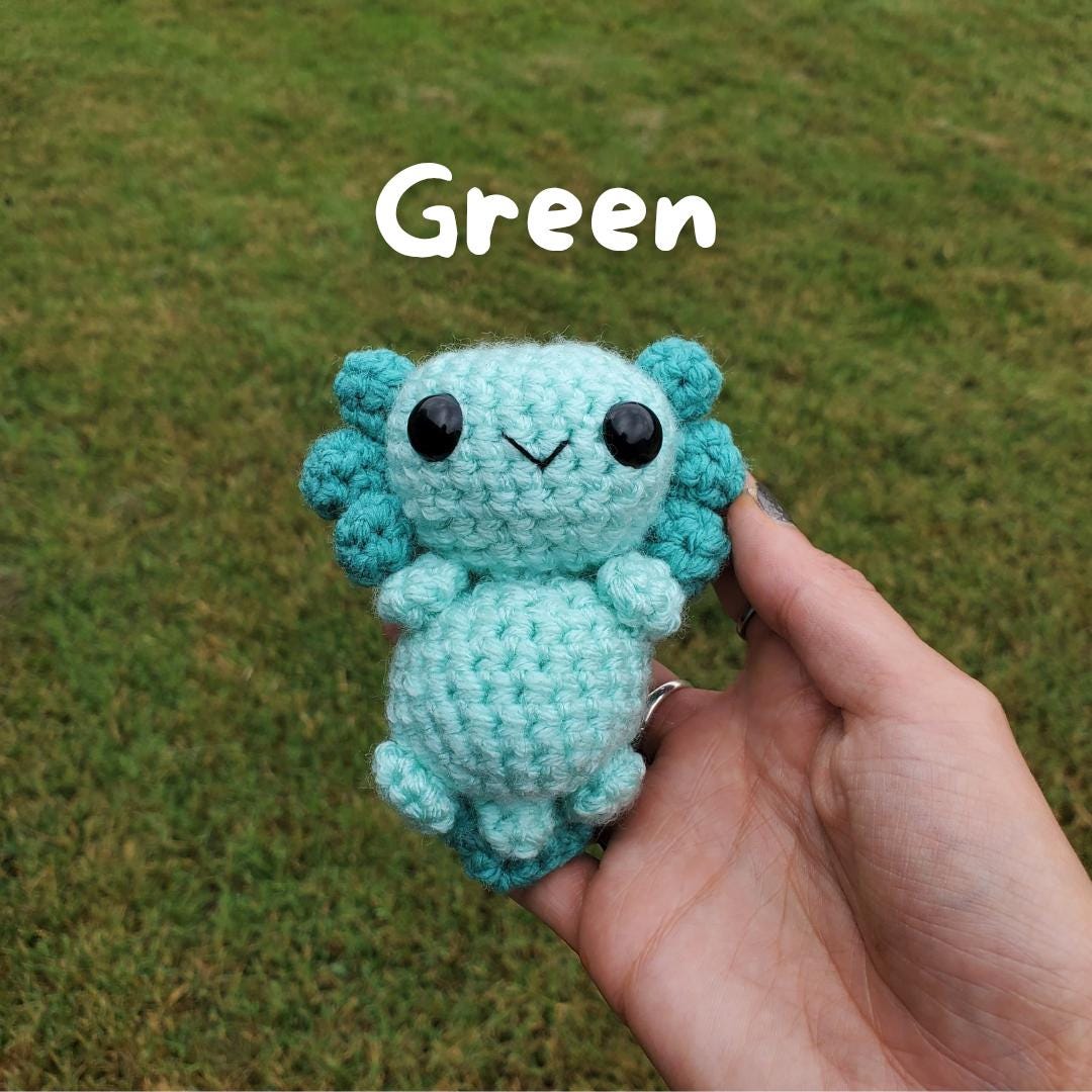 Rainbow Axolotl Amigurumi