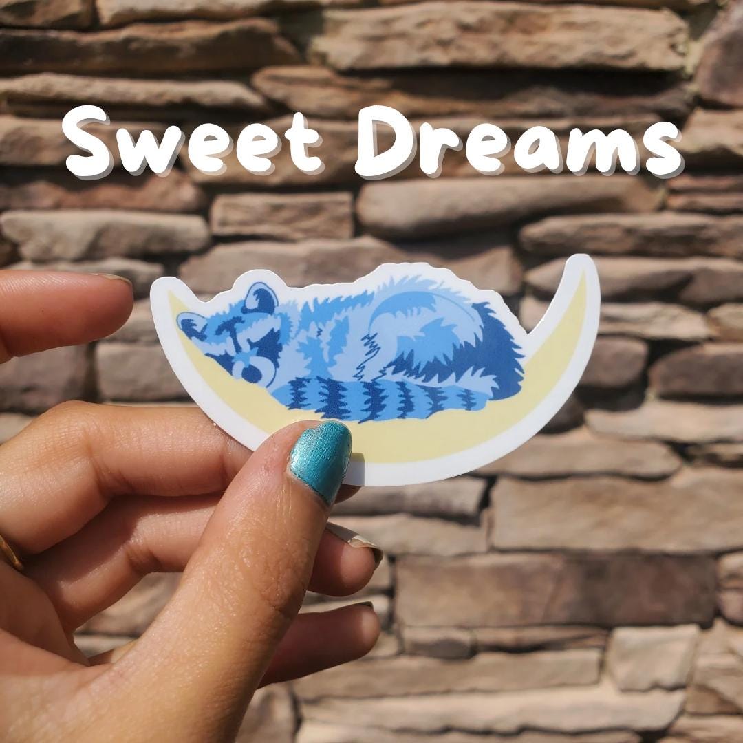 Blue Bandit Vinyl Raccoon Stickers