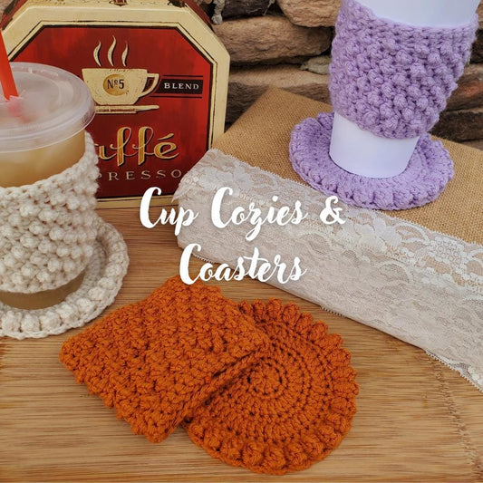 Crochet Cup Cozies and Coasters