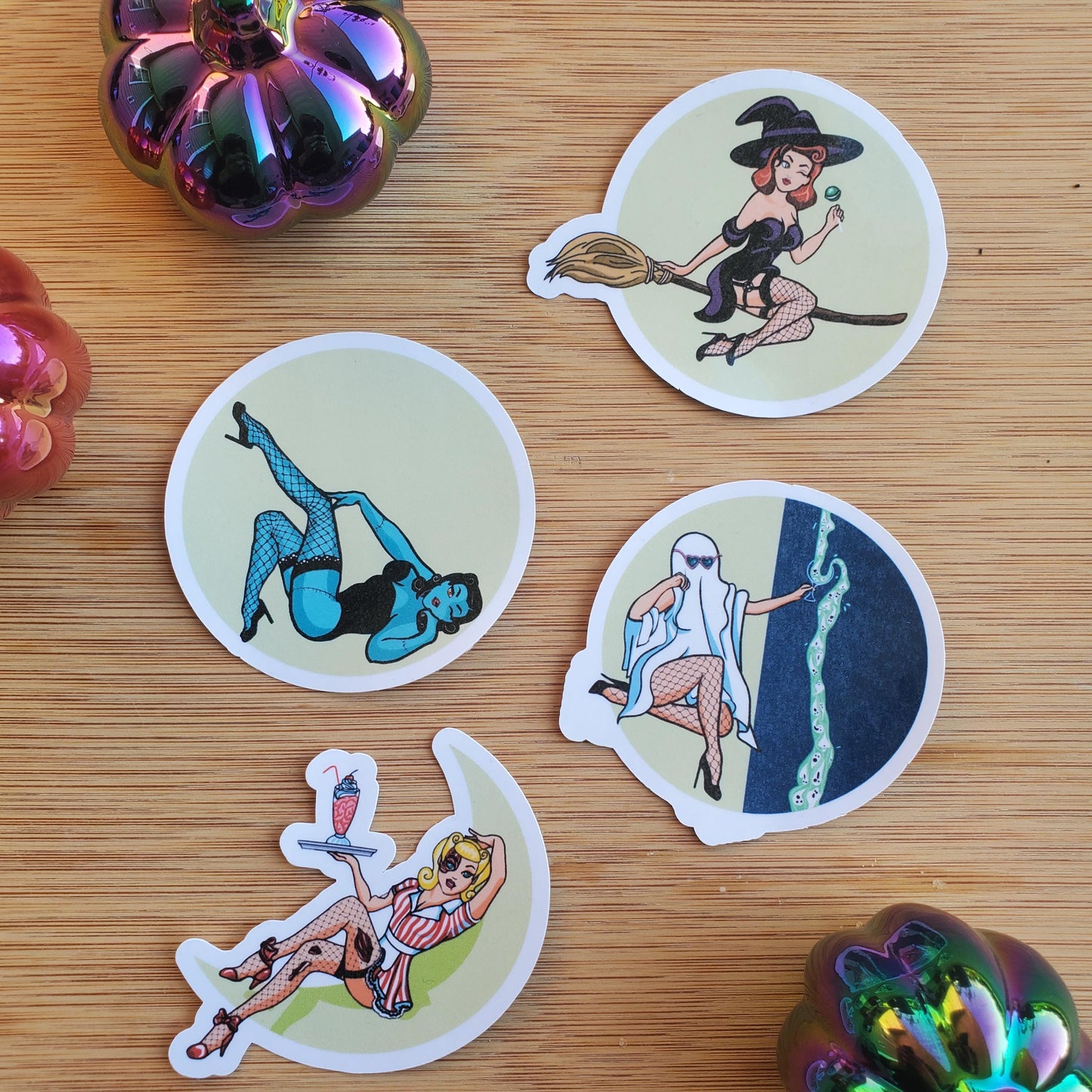 Scary Delights Collection | Spooky Halloween Pinup Stickers