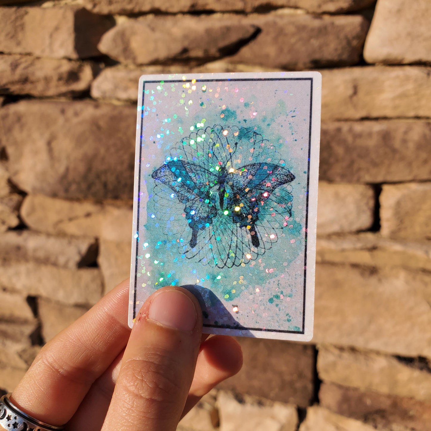 Glitter Butterfly Stickers | Watercolor